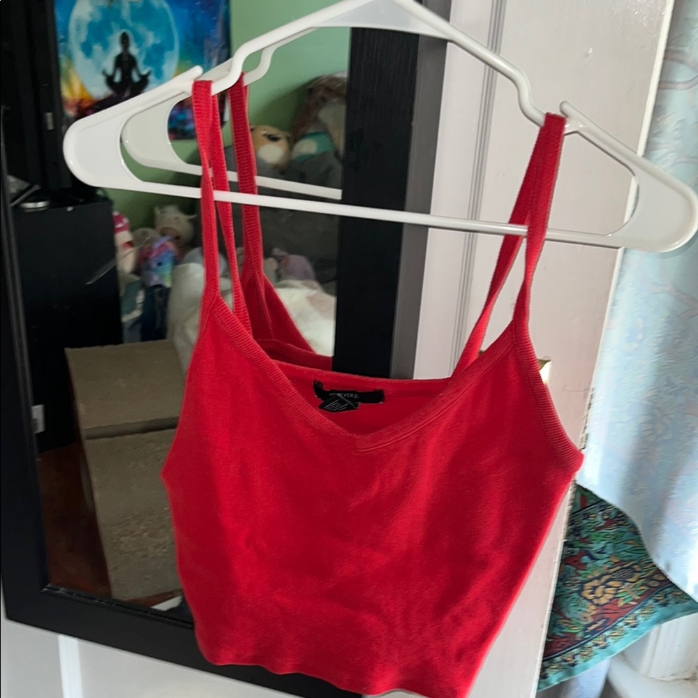 Forever 21 Red Women's Tank crop Top